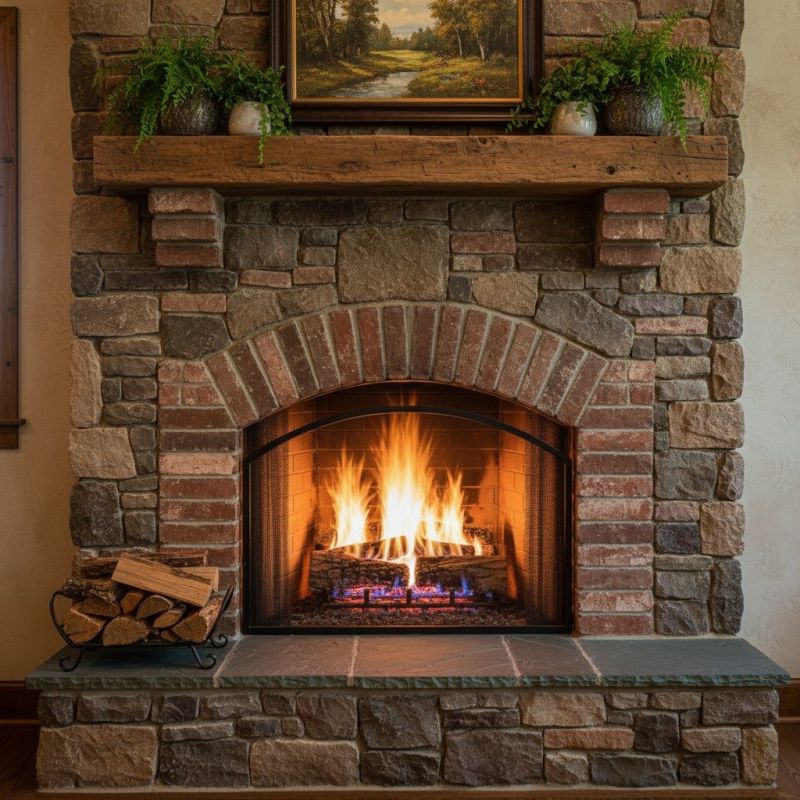 Brick Fireplace Installation
